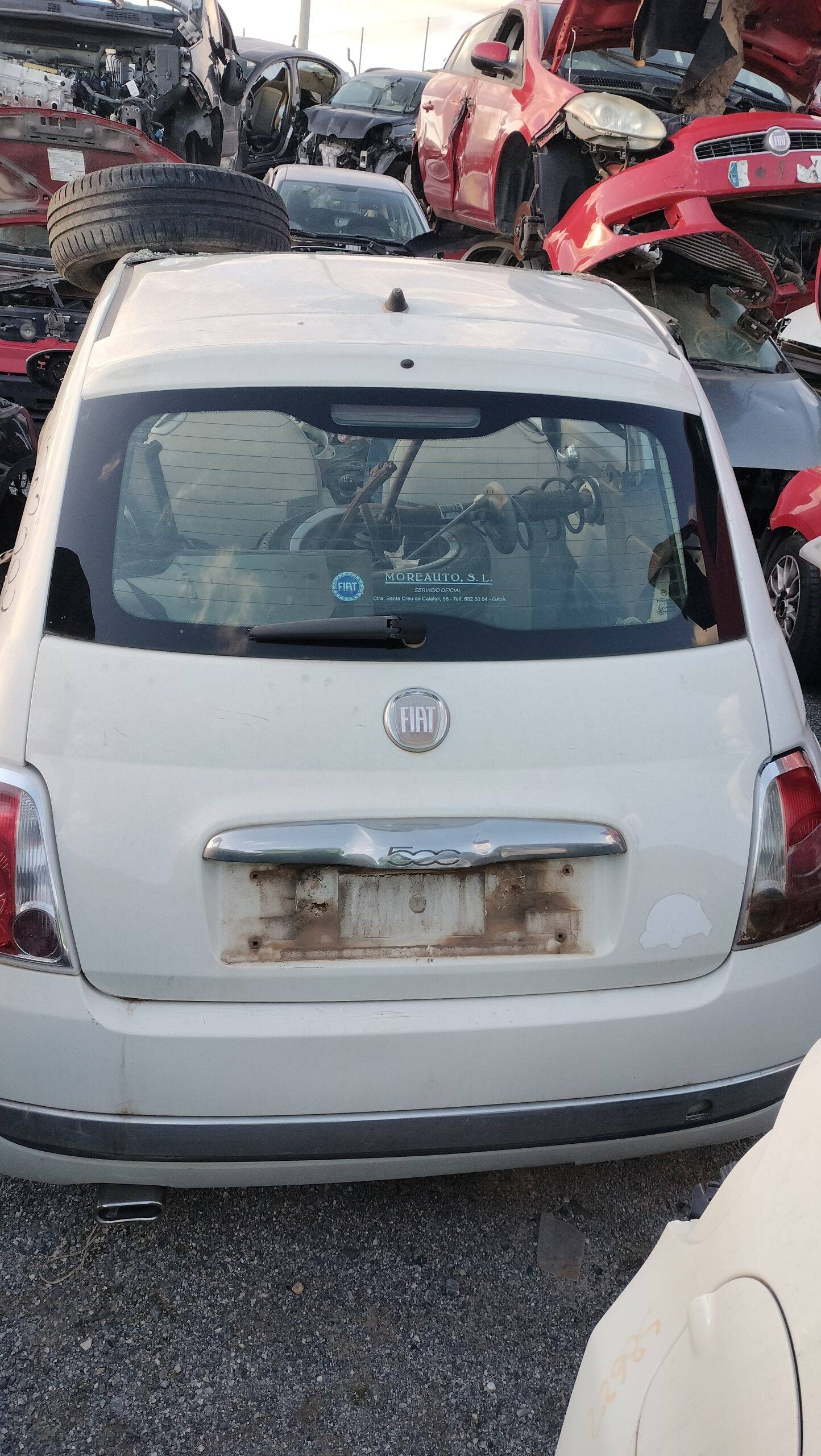 Porton trasero fiat 500 (150) berlina (2007->)