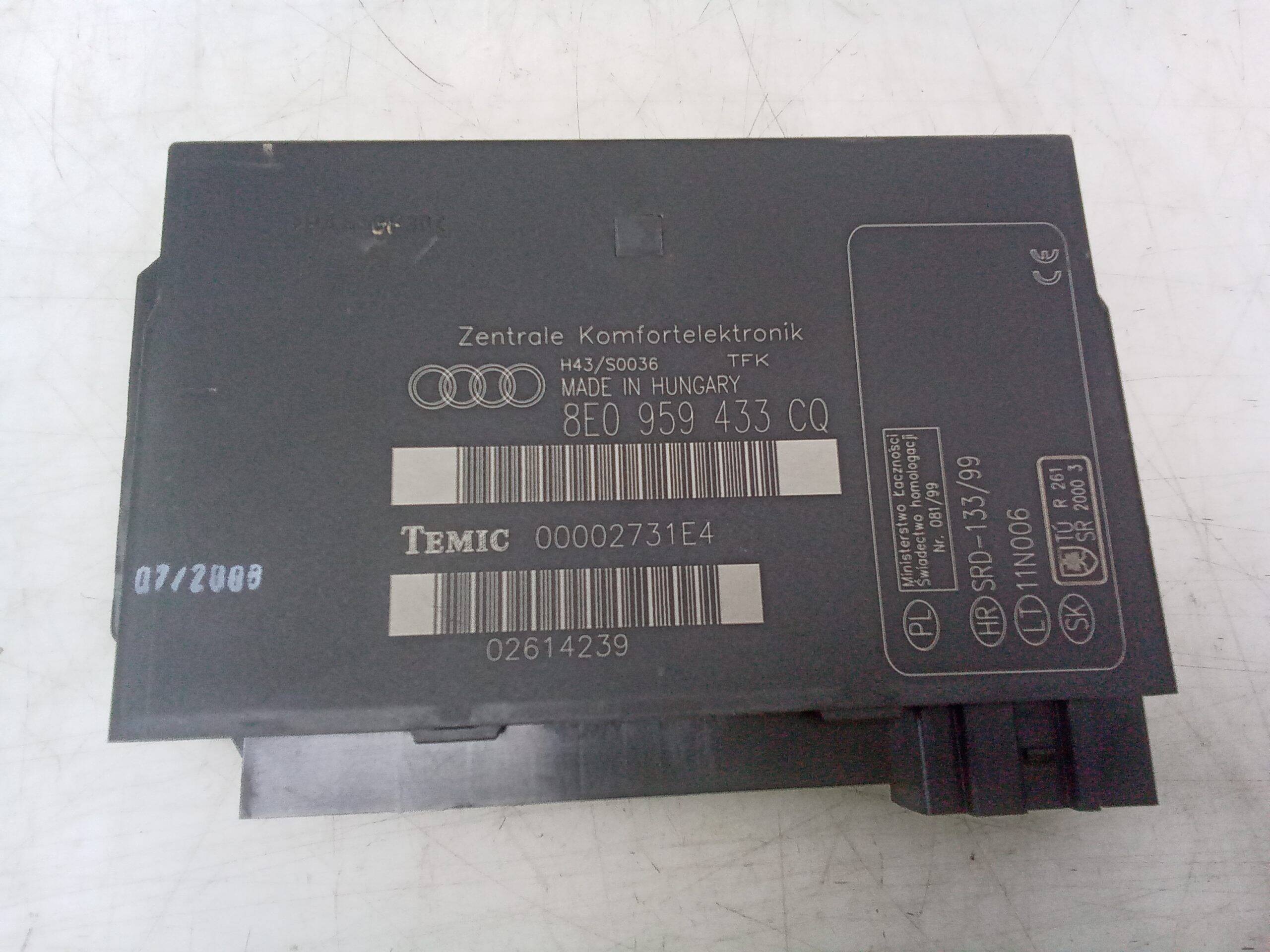 Centralita confort audi a4 avant (8k5)(2008->)