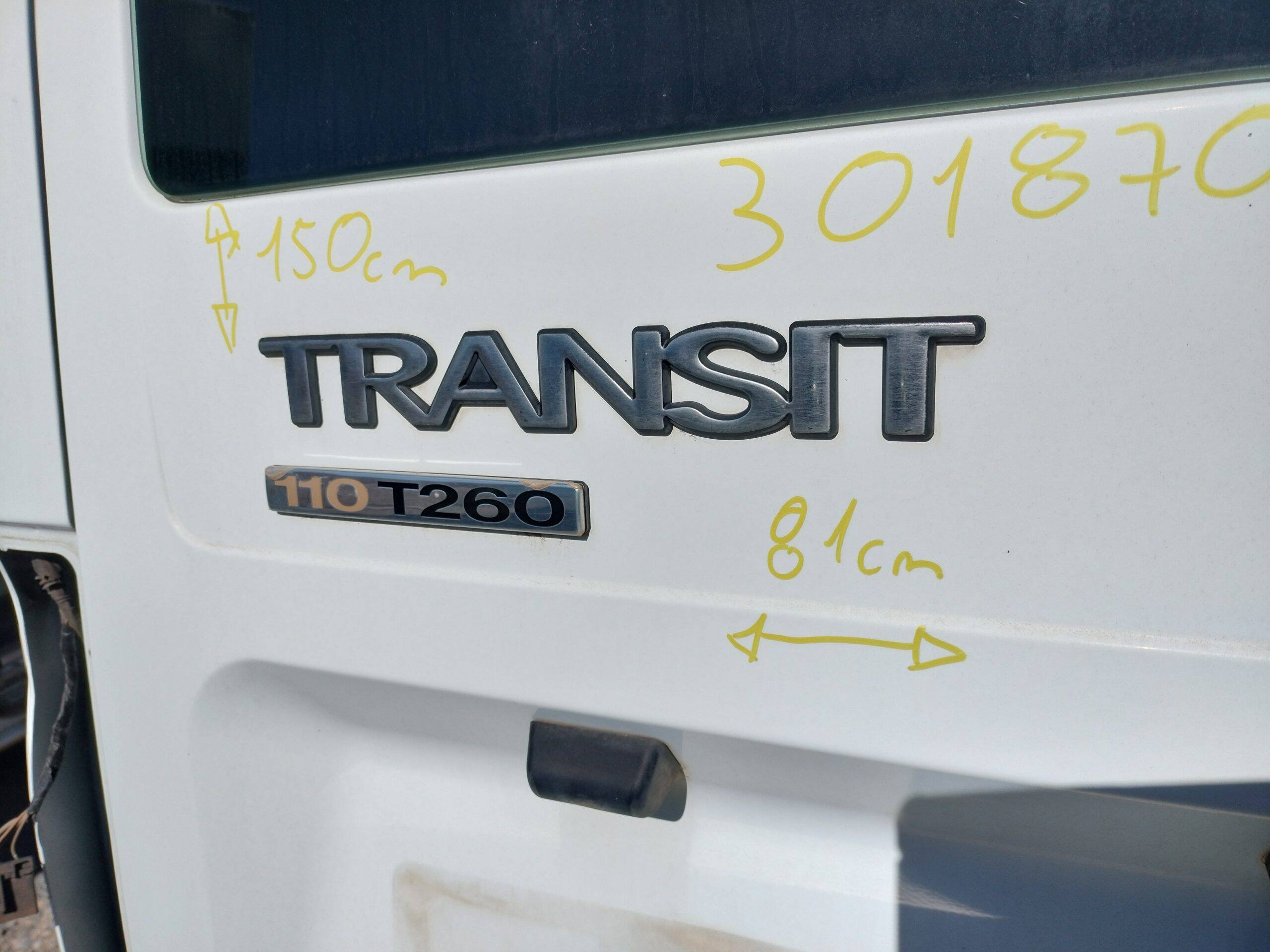 Puerta trasera carga izquierda ford transit furgón (tt9)(2006->)