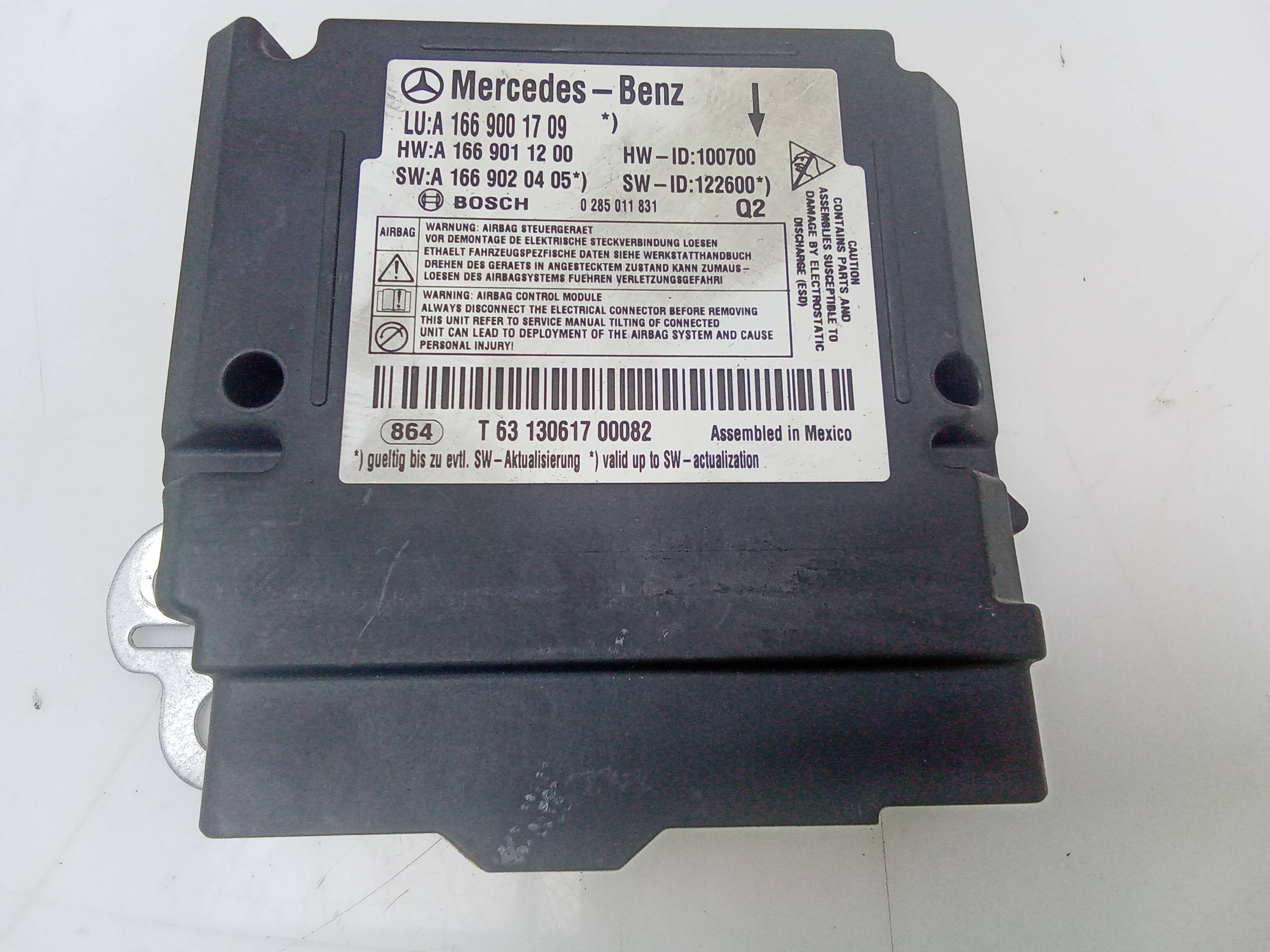 Centralita airbag mercedes-benz clase m (bm 166)(06.2011->)