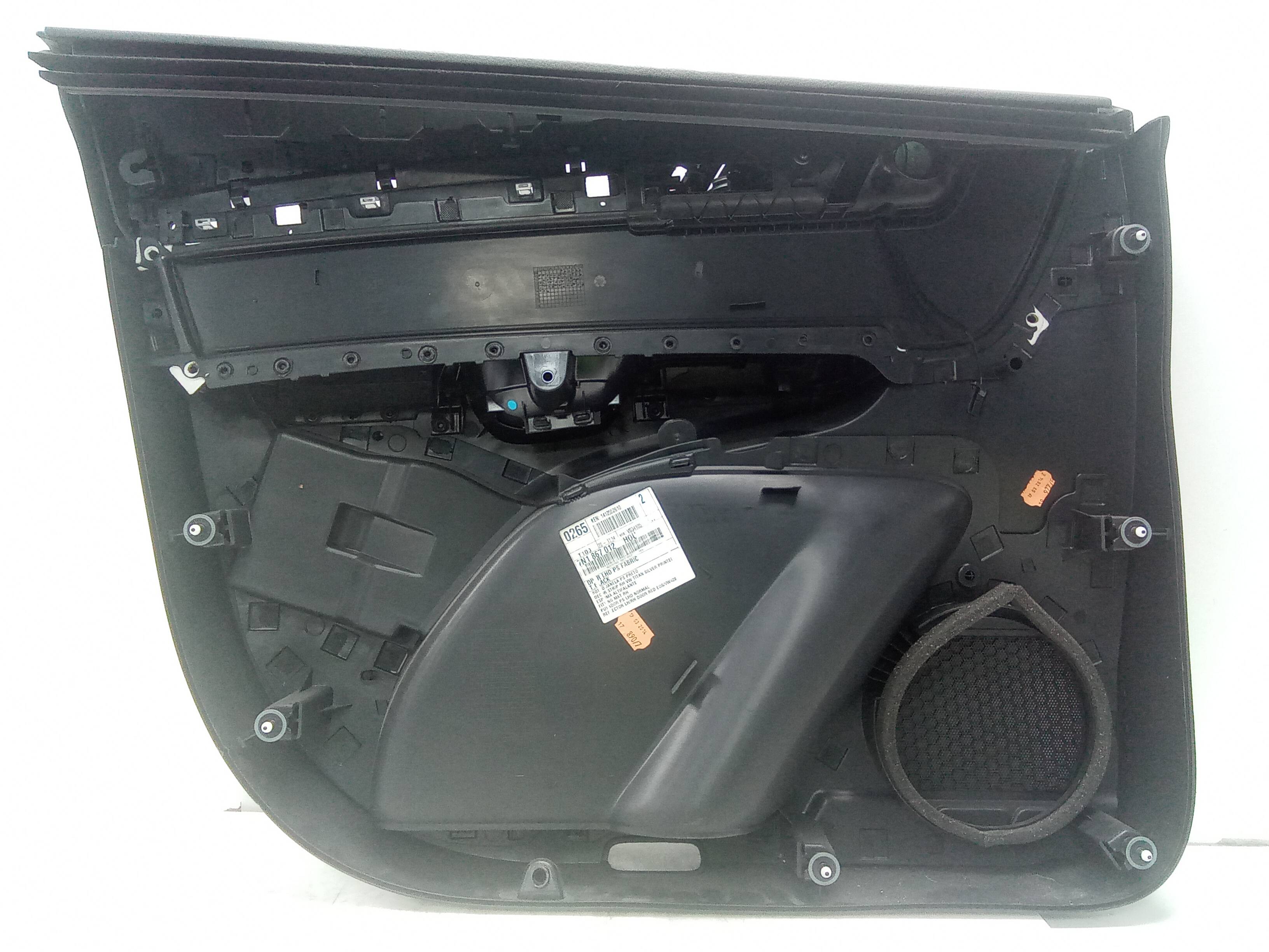 Guarnecido puerta delantera derecha volkswagen sharan (7n1)(05.2010->)