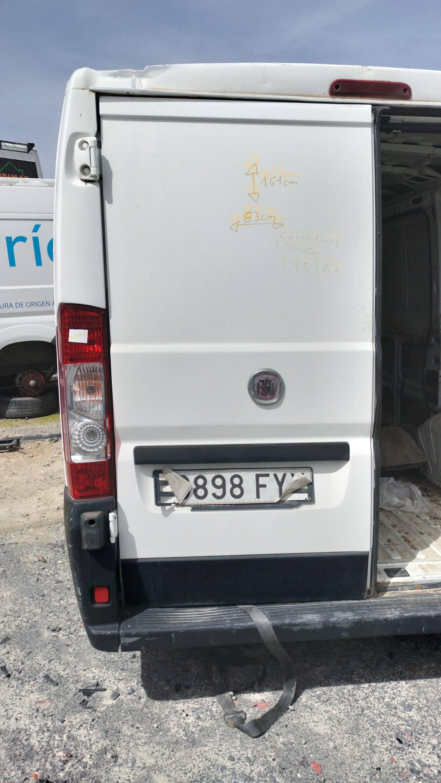 Puerta trasera carga izquierda fiat ducato 3 furgón 30 (06.2006->)