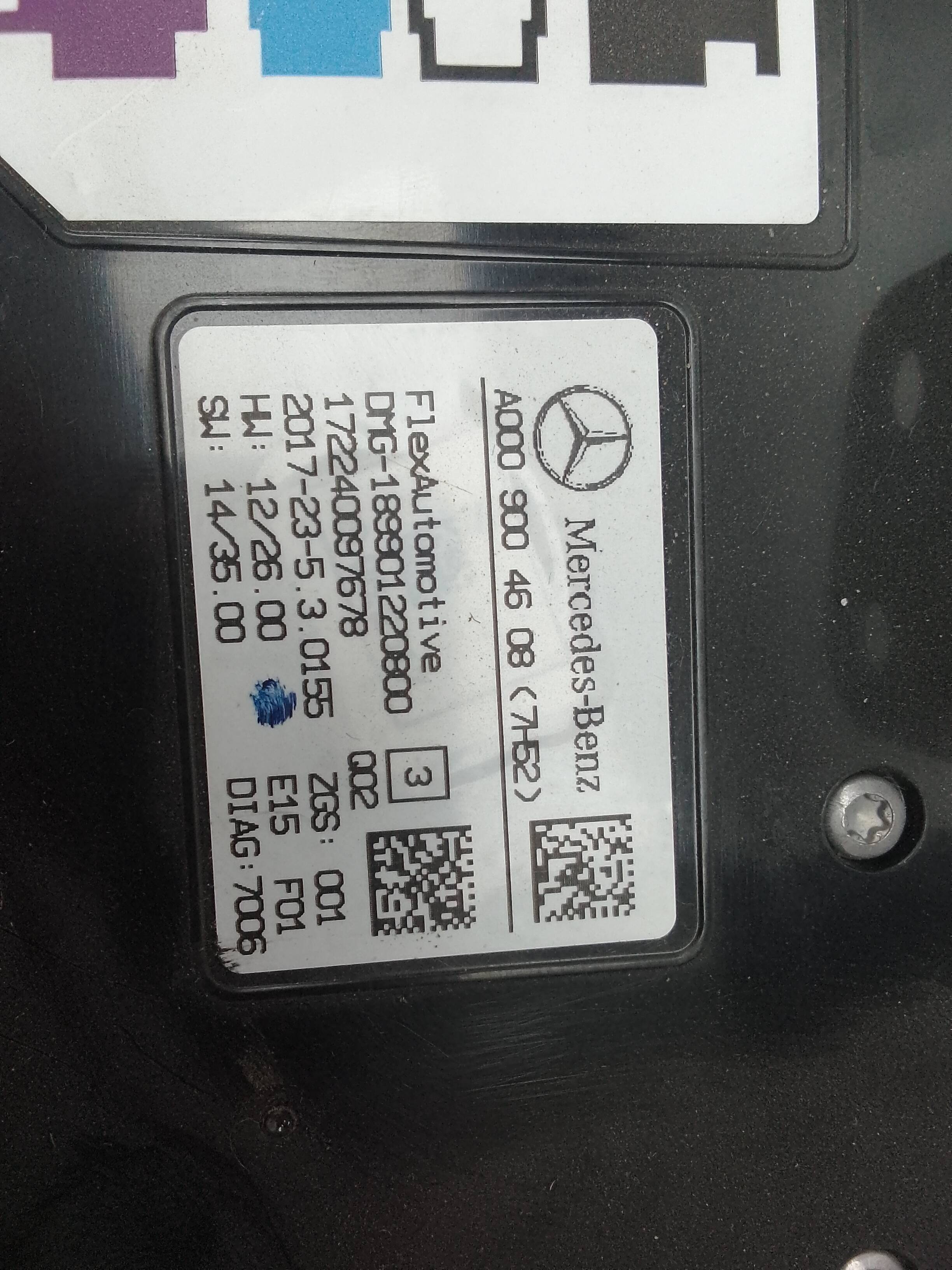 Mando techo electrico mercedes-benz clase cla (bm 117)(03.2013->)