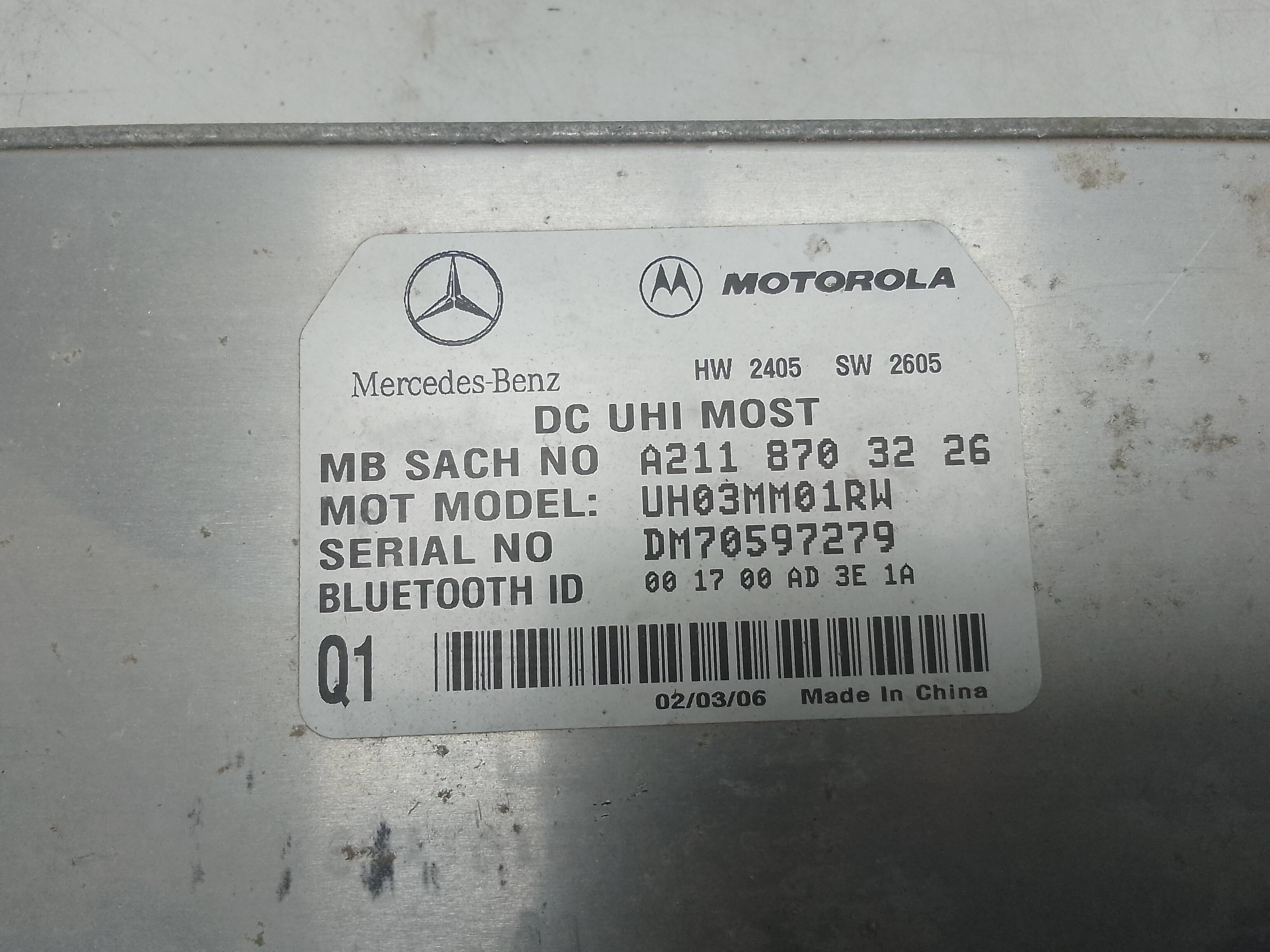 Modulo telefono mercedes-benz clase m (bm 164)(03.2005->)