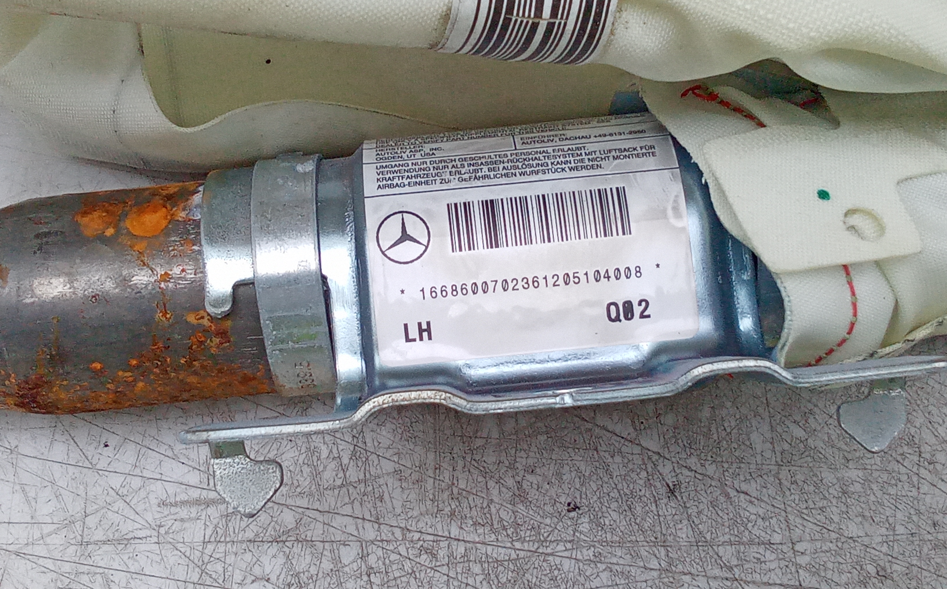 Airbag cortina delantero izquierdo mercedes-benz clase m (bm 166)(06.2011->)