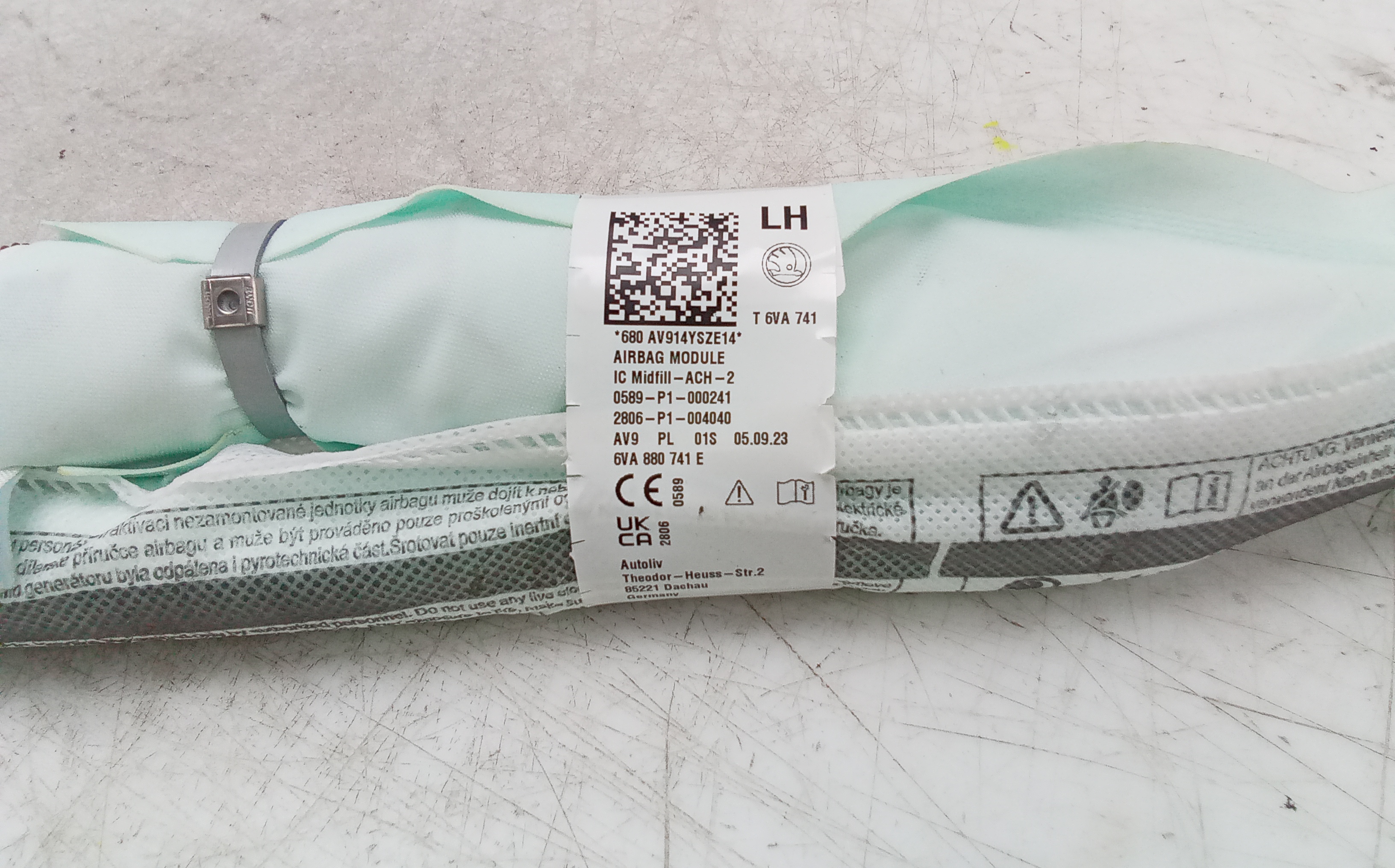 Airbag cortina delantero izquierdo skoda fabia (pj3)(06.2021->)