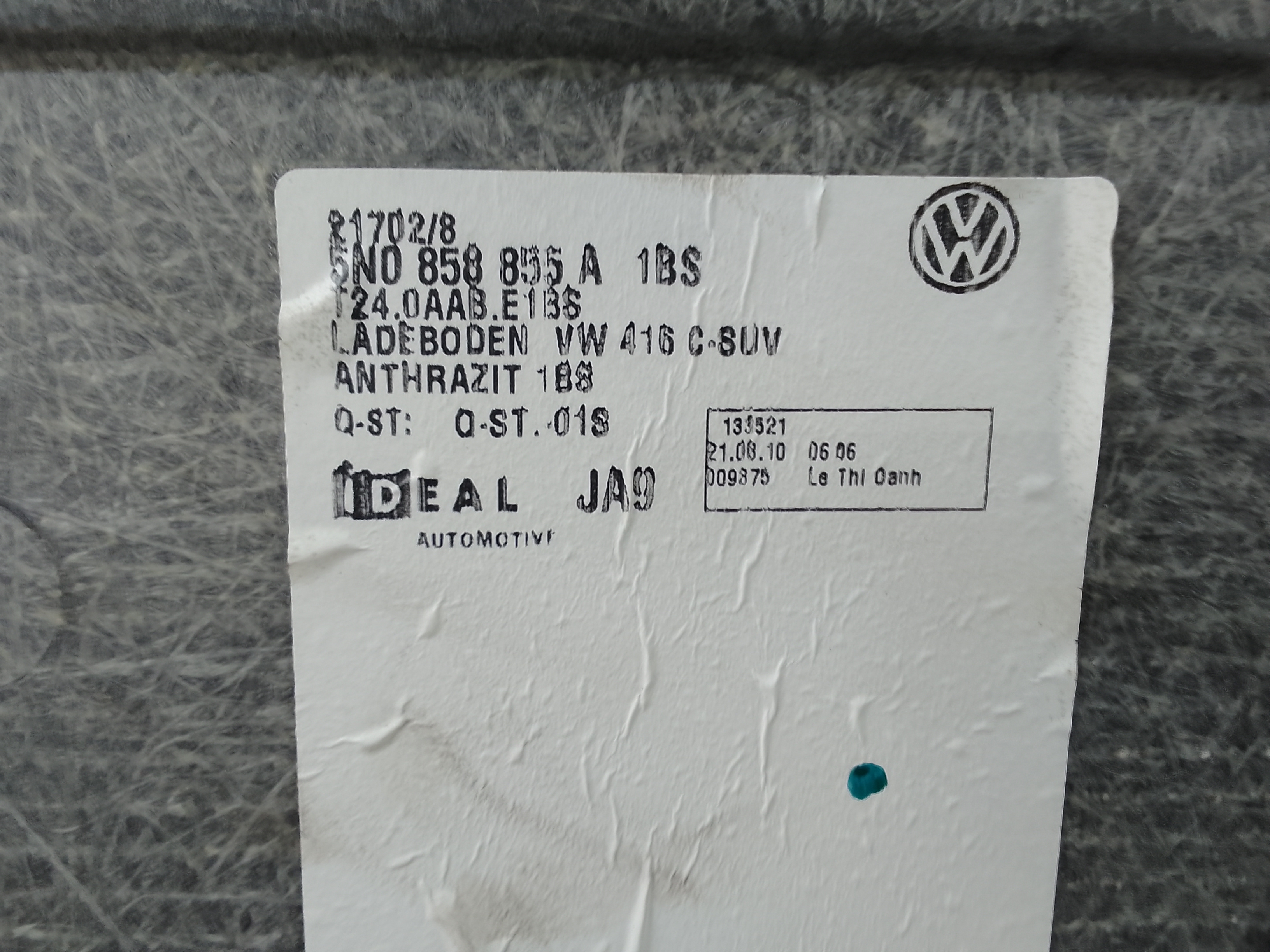 Tapizado maletero volkswagen tiguan (5n1)(11.2007->)