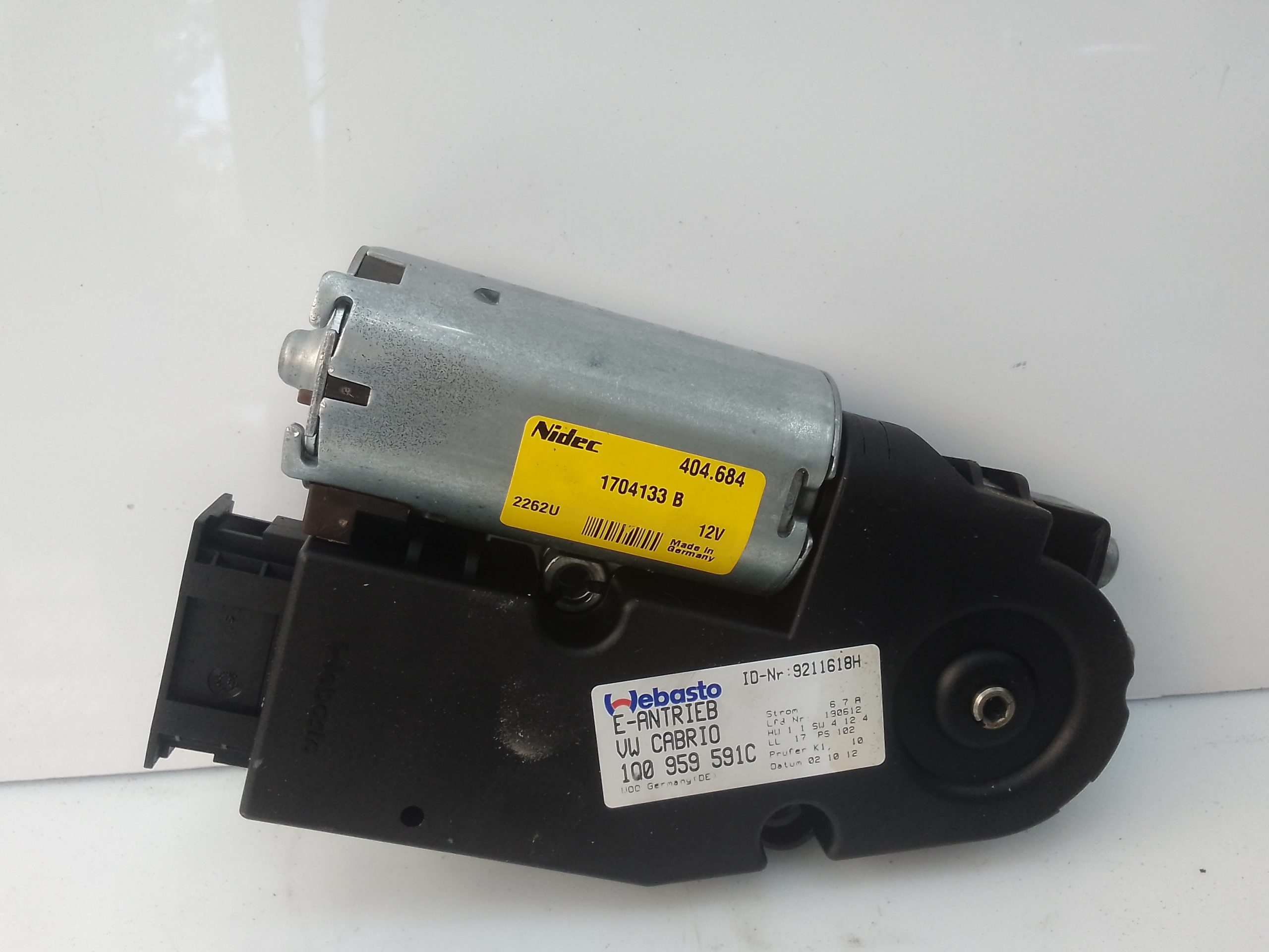 Motor techo electrico volkswagen eos (1f8)(10.2010->)