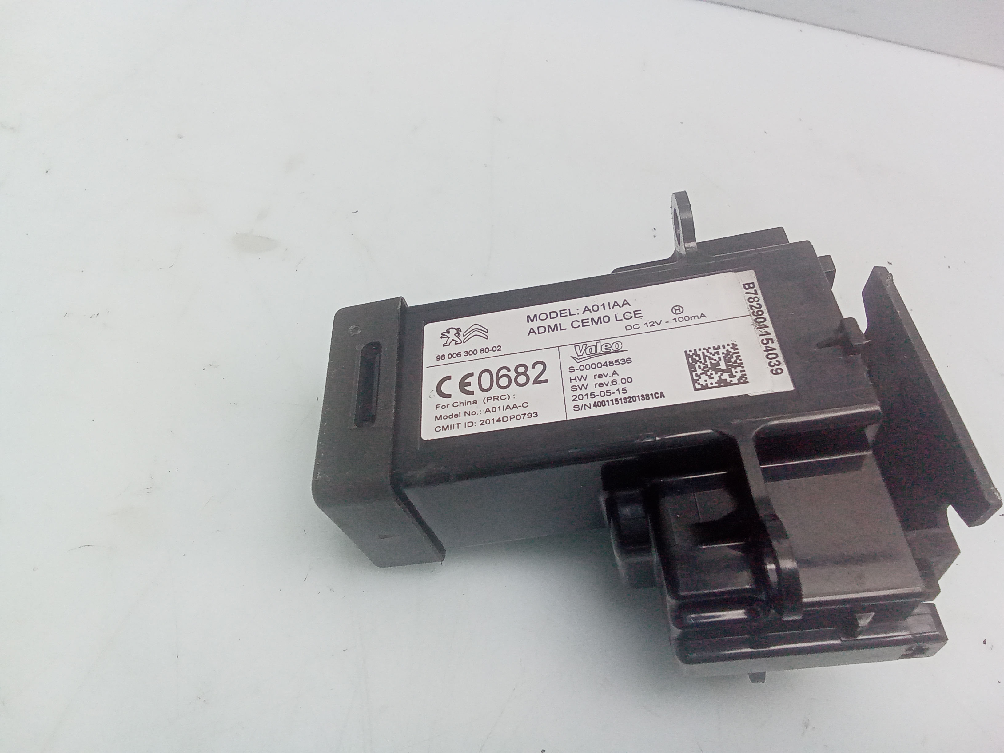 Lector de tarjetas citroen c4 picasso/spacetourer (05.2013->)