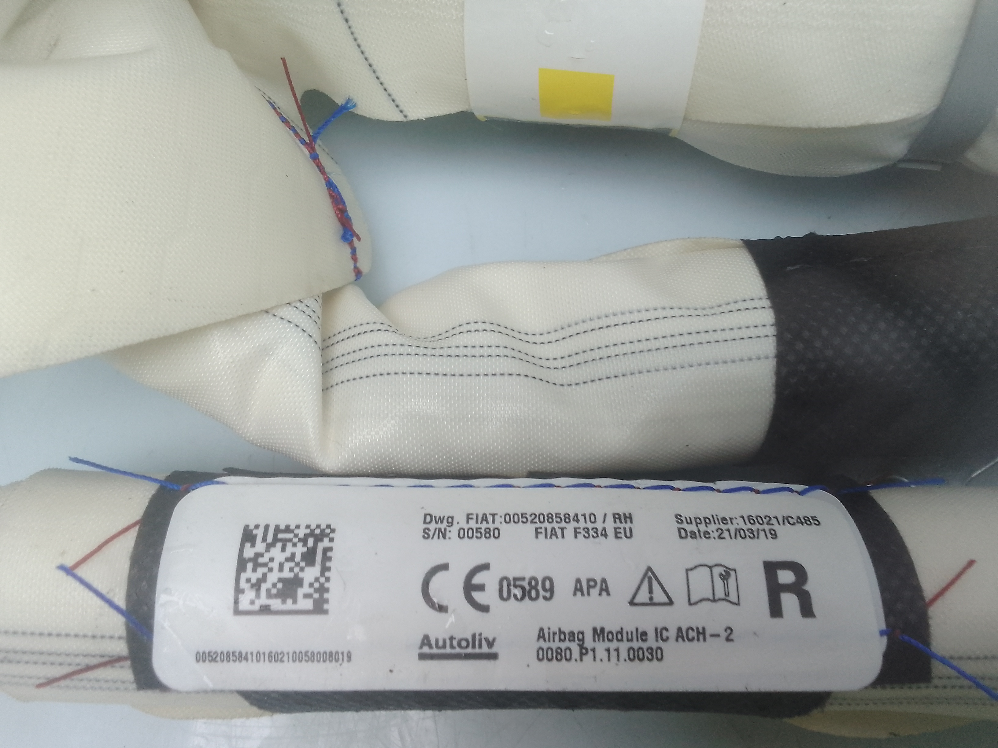 Airbag cortina delantero derecho fiat 500x (334)(2014->)