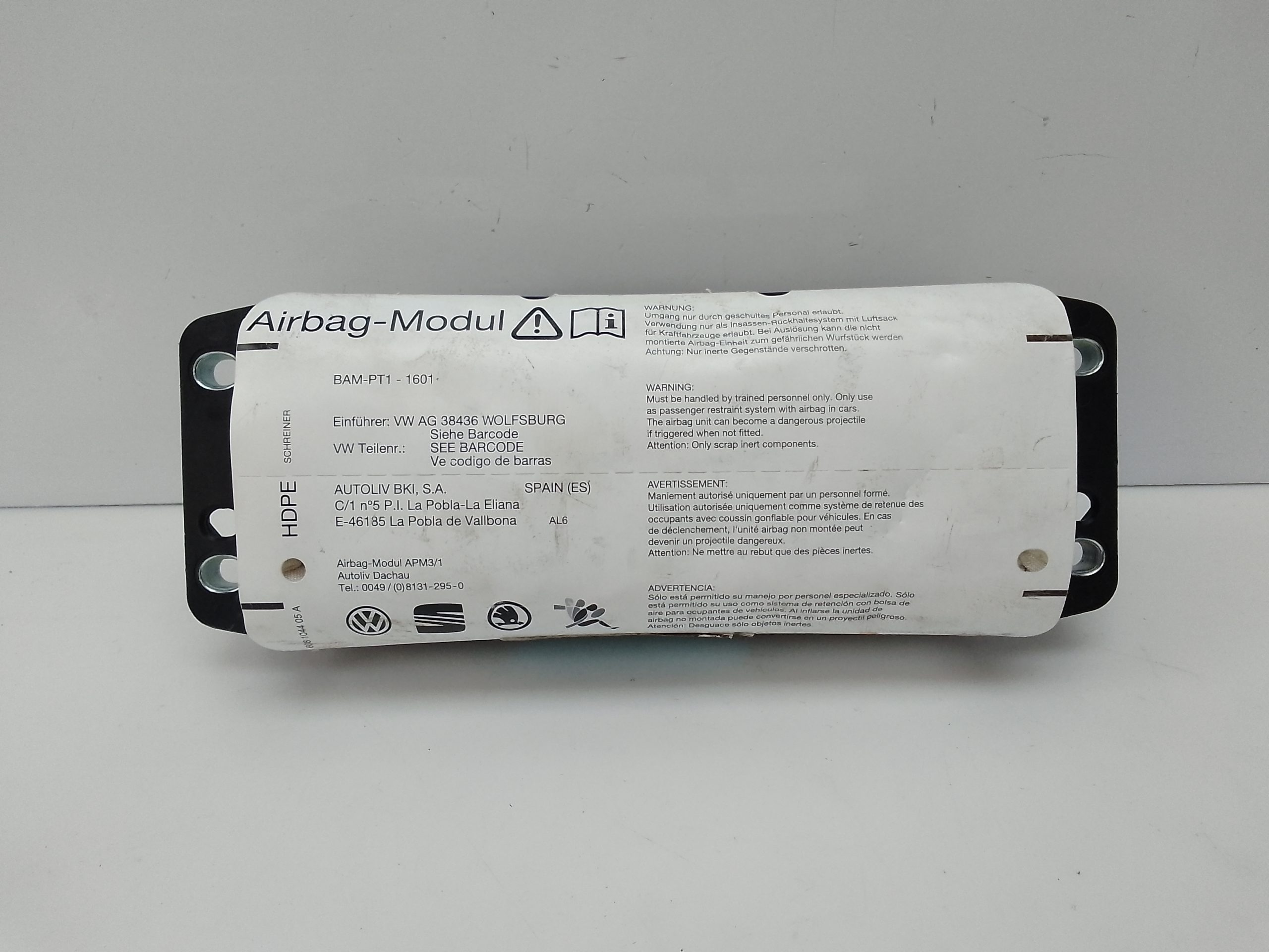 Airbag delantero derecho seat altea xl (5p5)(10.2006->)